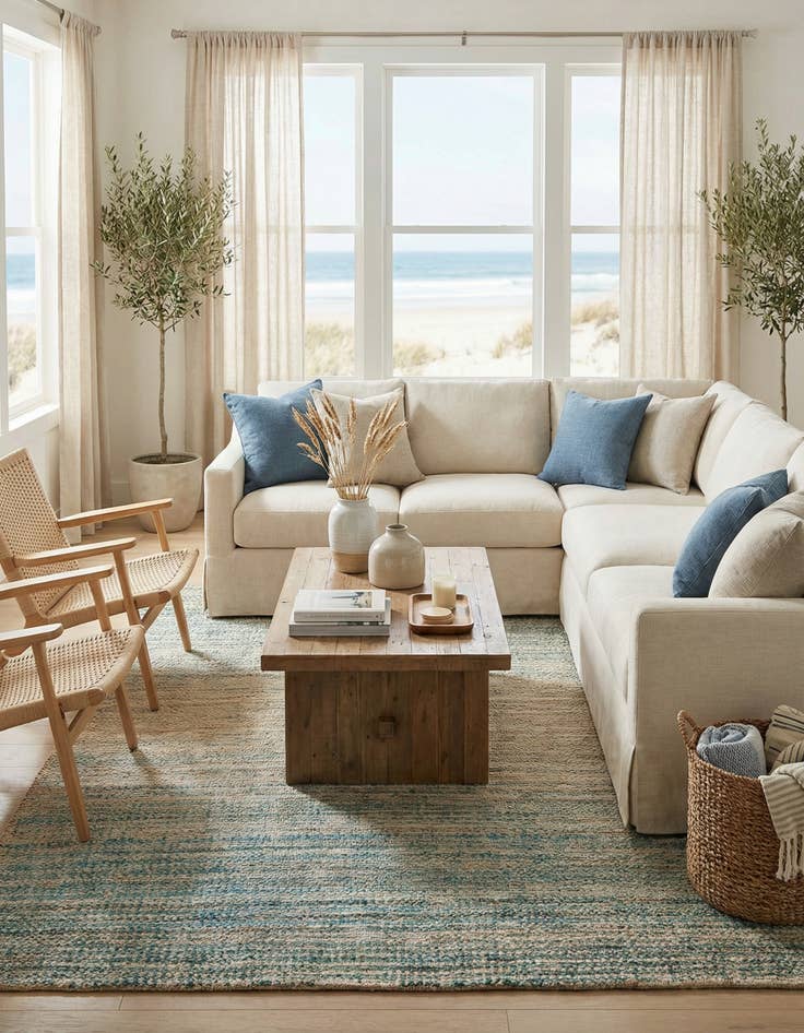 Detail image of 7' 10 x 10'  Hand Woven Chenille Jute Rug