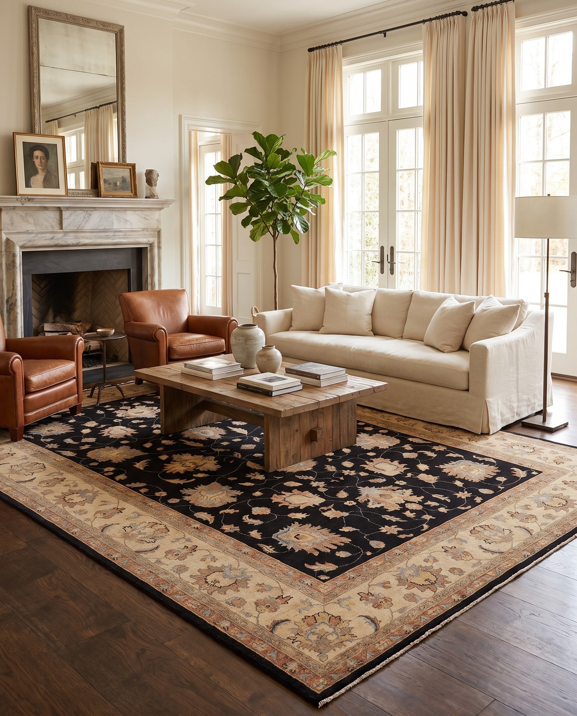 9' 10 x 13' 10 Hand Knotted Ziegler Rug