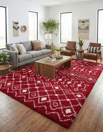9' x 12' Moroccan Trellis Shag Rug
