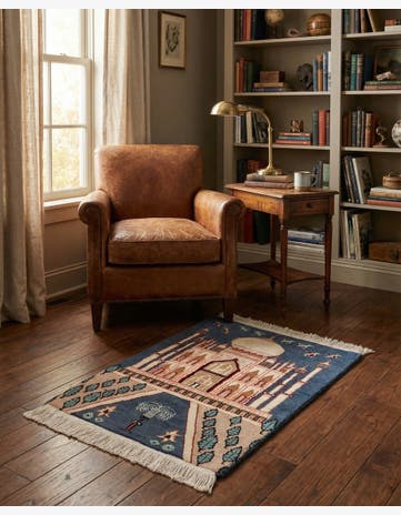 2' 1 x 3' 3 Hand Knotted Lahour Oriental Wool Rug