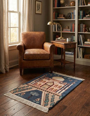 2' 1 x 3' 3 Hand Knotted Lahour Oriental Wool Rug