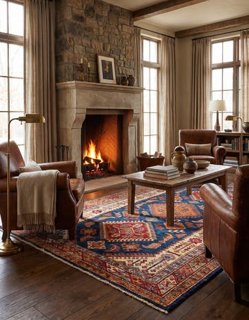 4' 3 x 6' 5 Hand Knotted Kazak Rug