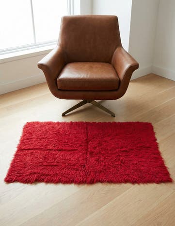 2' 9 x 4' 1 Hand Knotted Moroccan Wool Rug