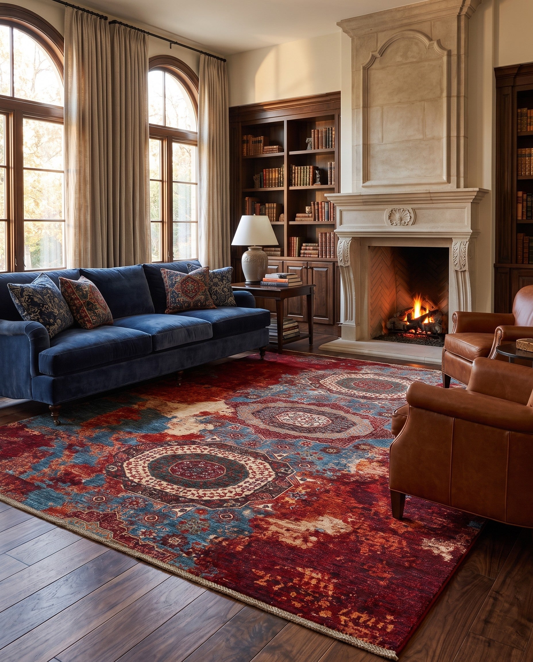 8' 6 x 9' 11 Hand Knotted Mamluk Ziegler Rug