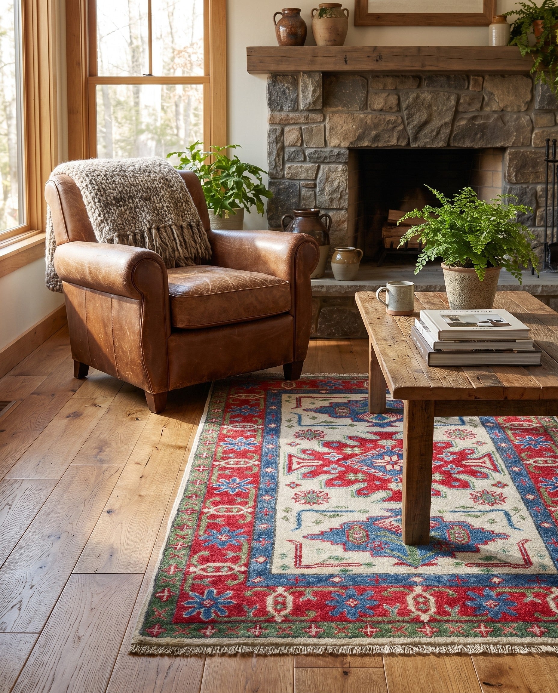 2' 7 x 4' 2 Hand Knotted Kazak Rug