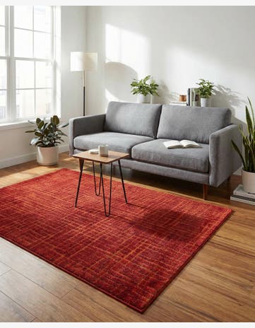 Burnt Sienna Textura Designer Rug