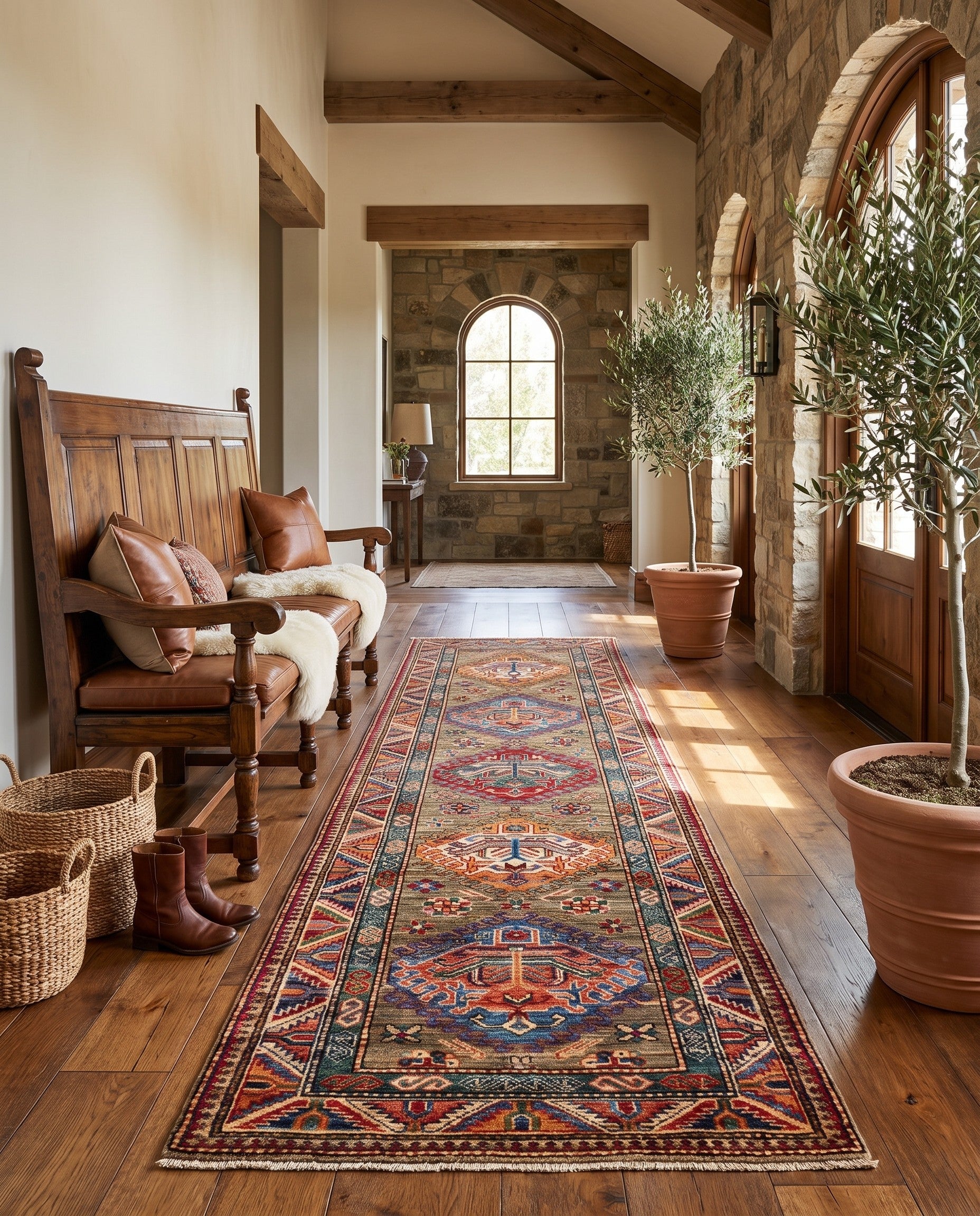 2' 8 x 8' 10 Hand Knotted Kazak Runner Rug