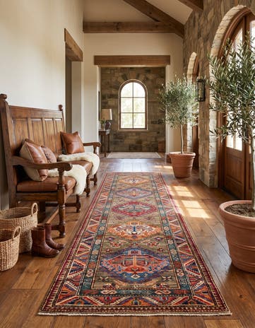 2' 8 x 8' 10 Hand Knotted Kazak Runner Rug