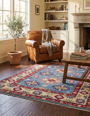 3' 4 x 5' 2 Hand Knotted Kazak Rug
