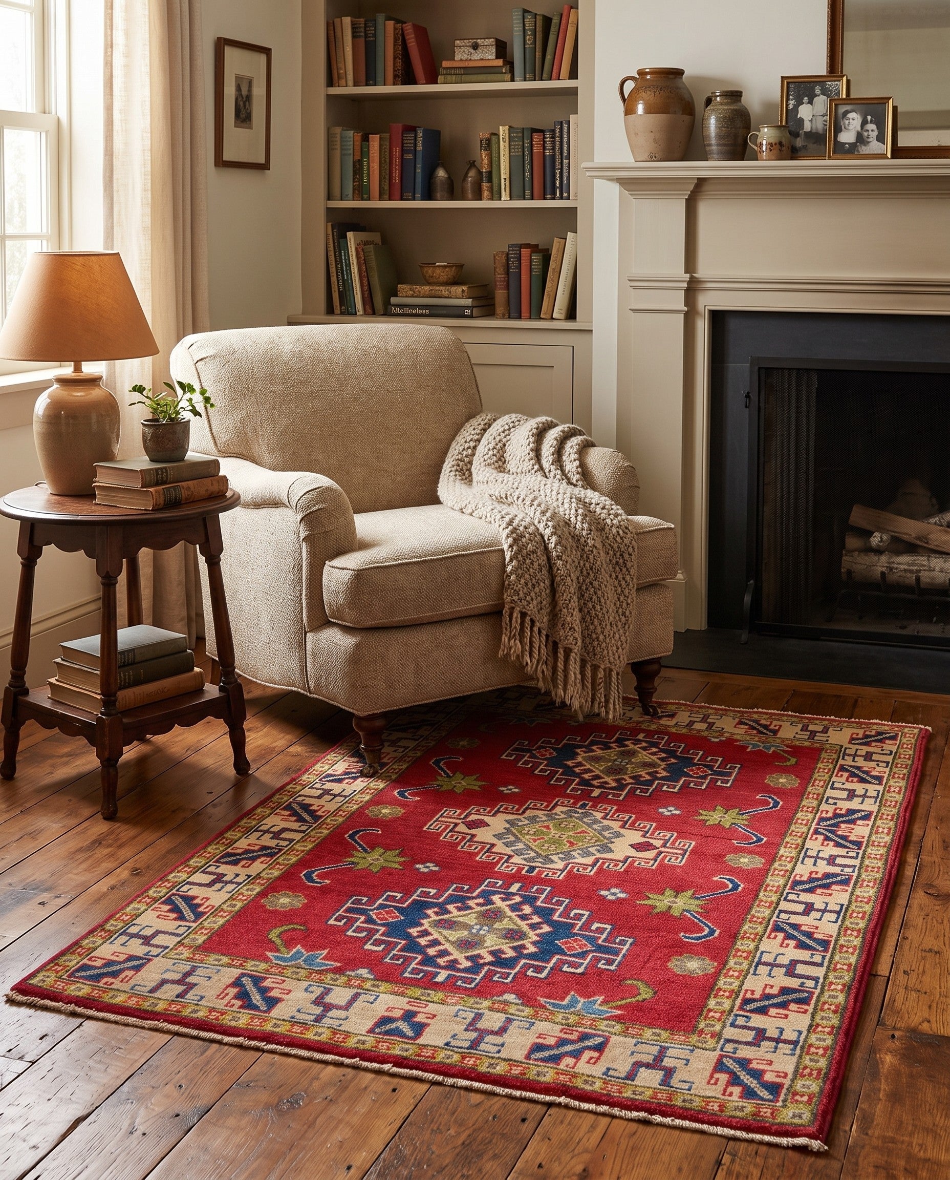 2' 10 x 4' Hand Knotted Kazak Rug