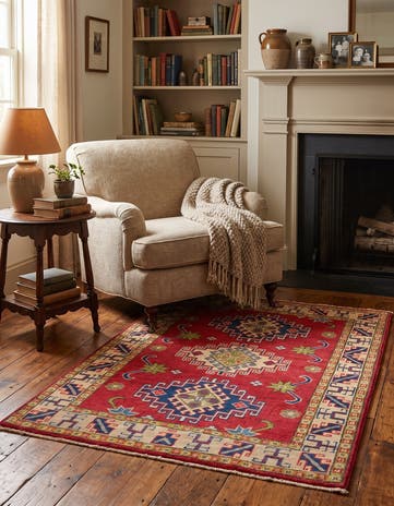 2' 10 x 4' Hand Knotted Kazak Rug