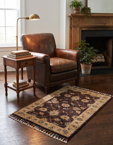 1' 11 x 3' Hand Knotted Ariana Ziegler Rug