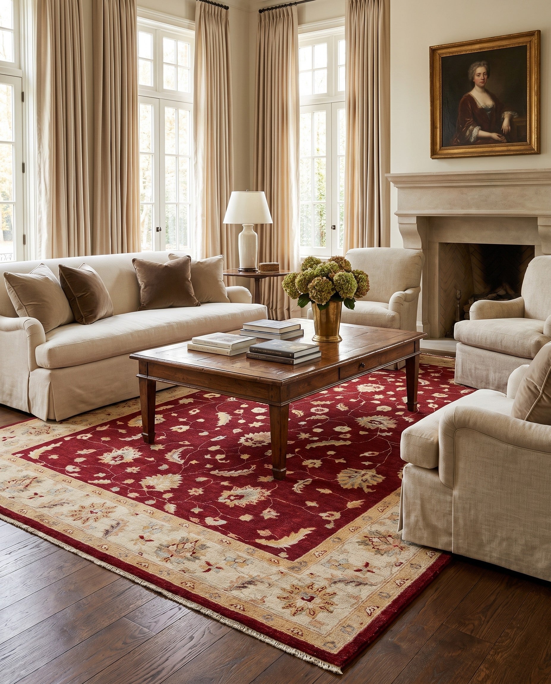 6' 6 x 9' 8 Hand Knotted Ziegler Rug