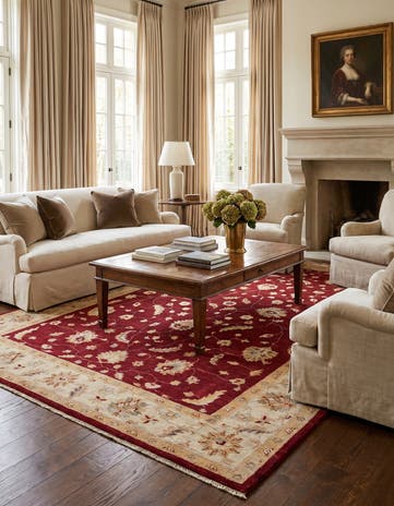 6' 6 x 9' 8 Hand Knotted Ziegler Rug