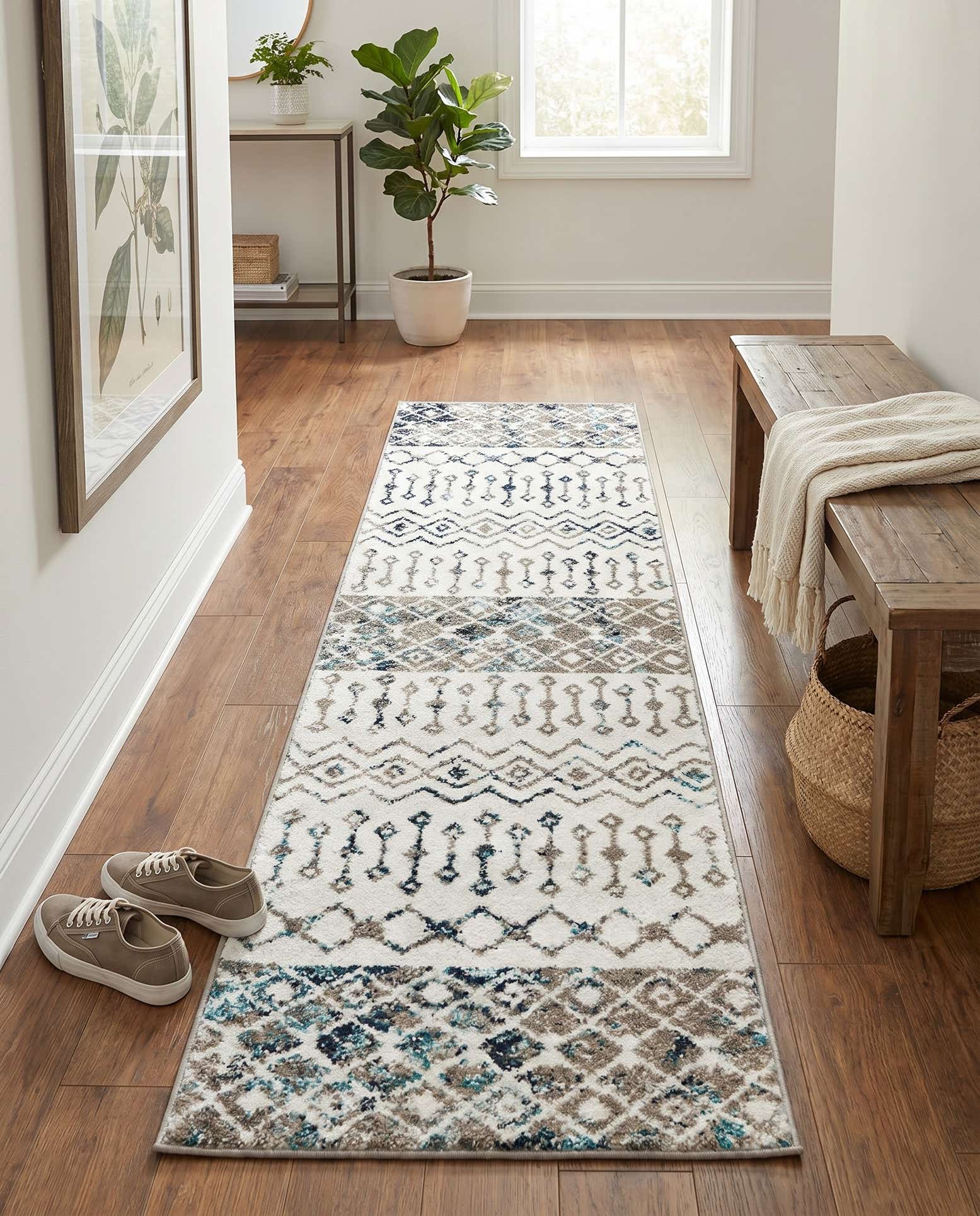 2' x 8' Moroccan Trellis Runner Rug