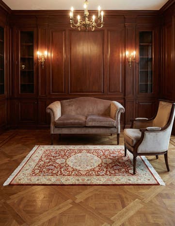 3' 4 x 5' 2 Ghom Silk Rug
