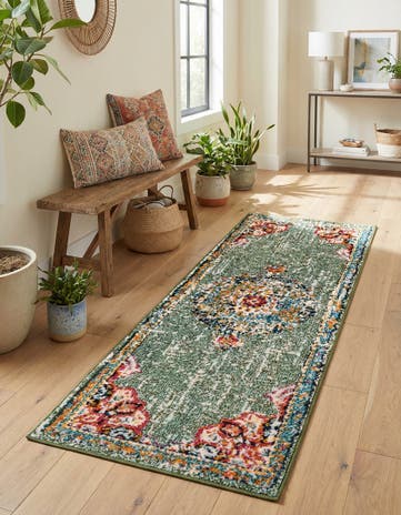 Green Madeline Runner Rug