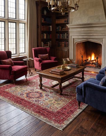 6' 8 x 9' 7 Hand Knotted Mamluk Ziegler Rug