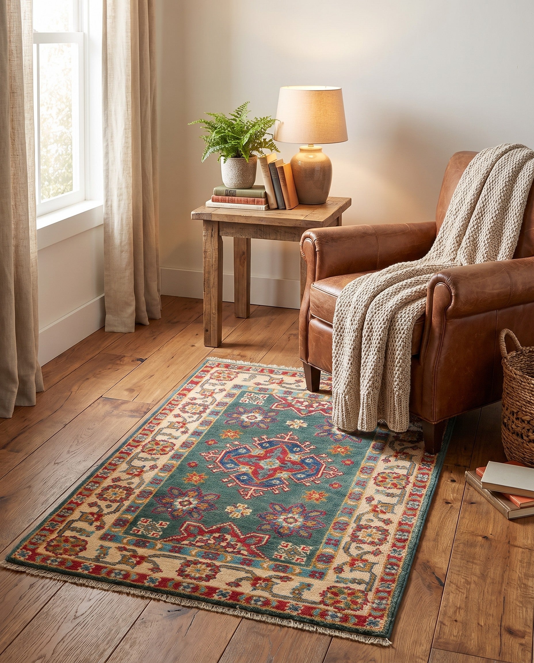 2' 1 x 3' Hand Knotted Kazak Rug