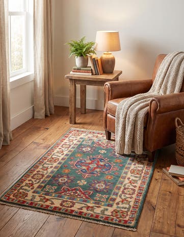 2' 1 x 3' Hand Knotted Kazak Rug