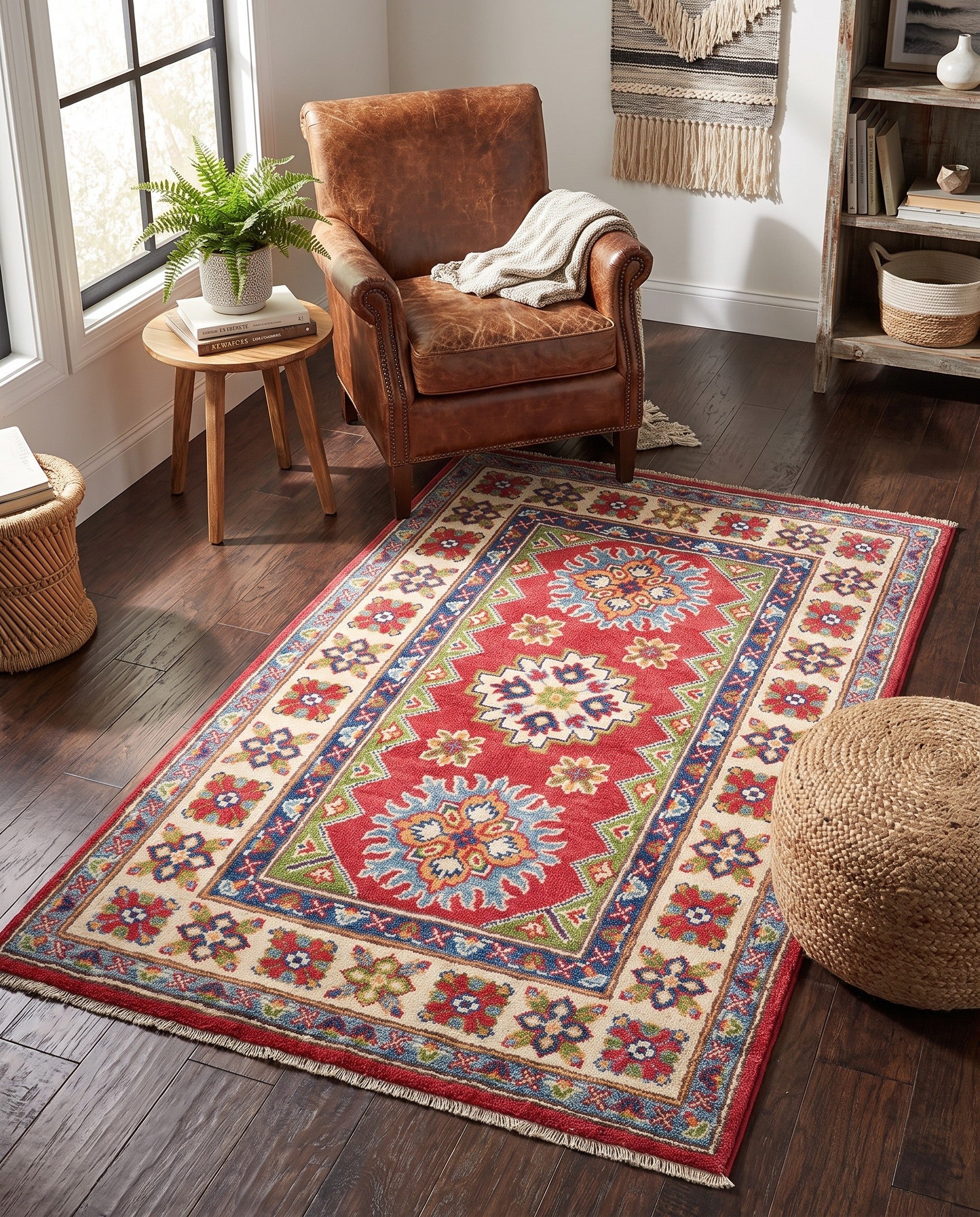 2' 8 x 4' 4 Hand Knotted Kazak Rug