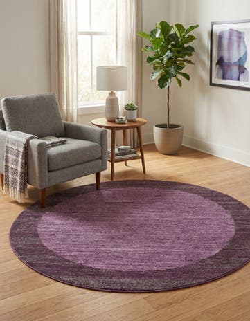 Violet Angelica Round Rug