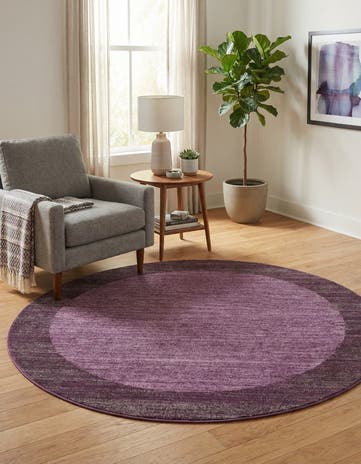Violet Angelica Round Rug