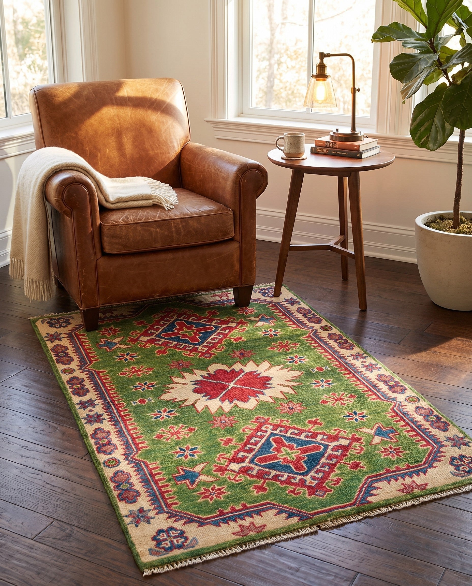 2' 9 x 4' 2 Hand Knotted Kazak Rug