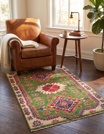 85cm x 125cm Hand Knotted Kazak Rug