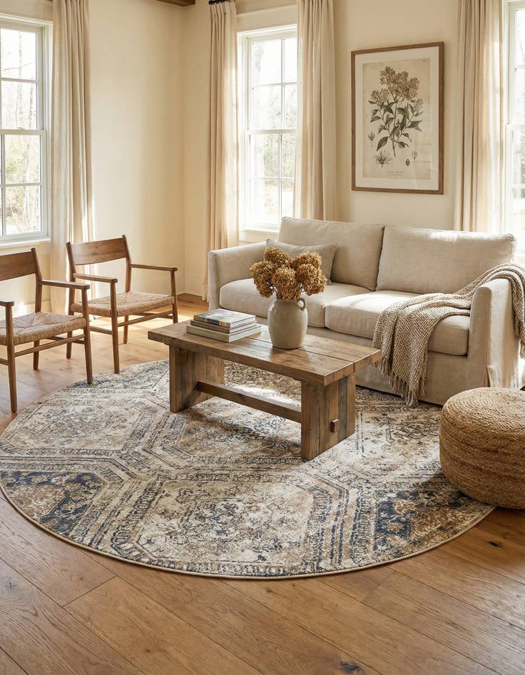 Detail image of 7' 10 x 7' 10 Villa Round Rug