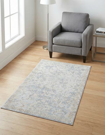 Light Blue Victoria Rug