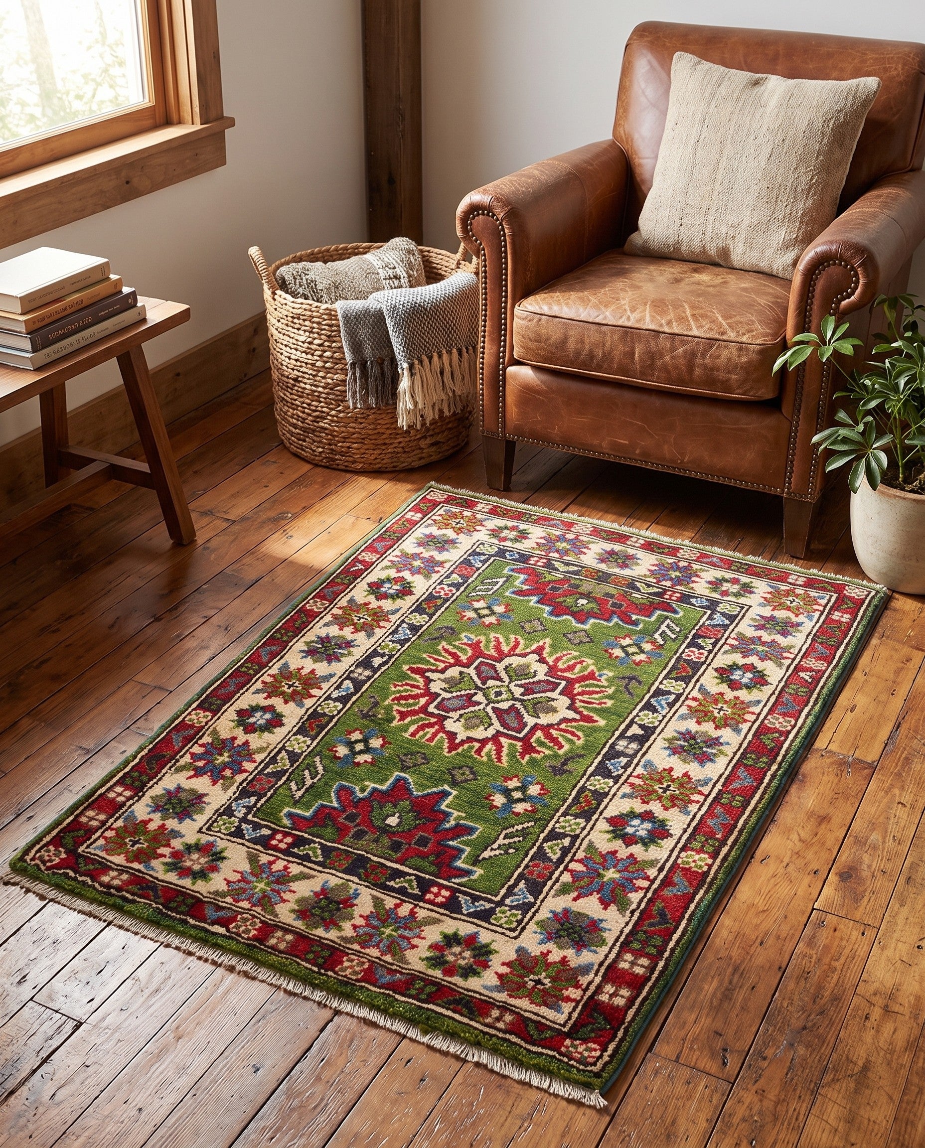 2' 1 x 2' 11 Hand Knotted Kazak Rug