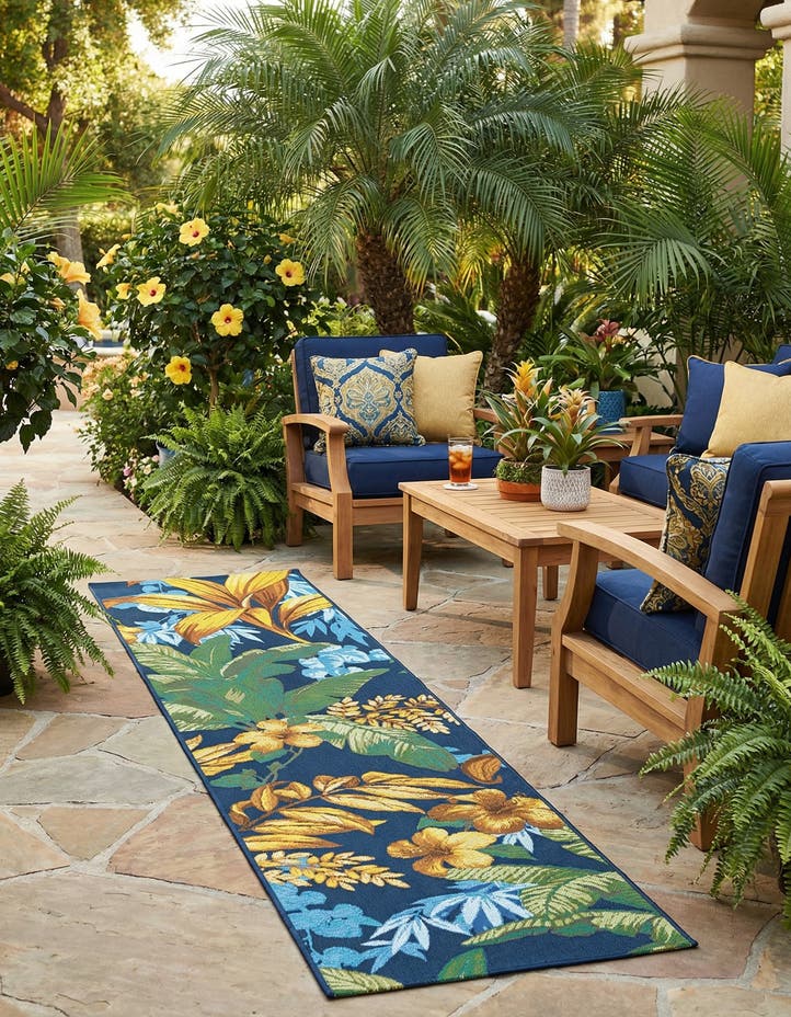 2' x 8' Easy-Clean Botanical Indoor / Outd...