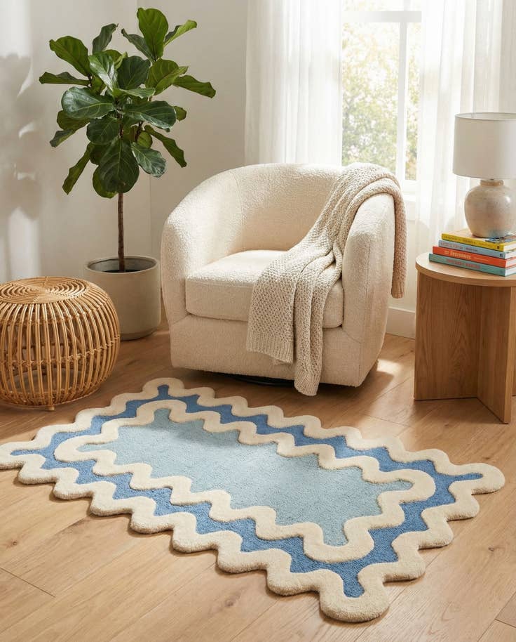 Detail image of 2' x 3' 1 Happy Rugs Wiggles Wool