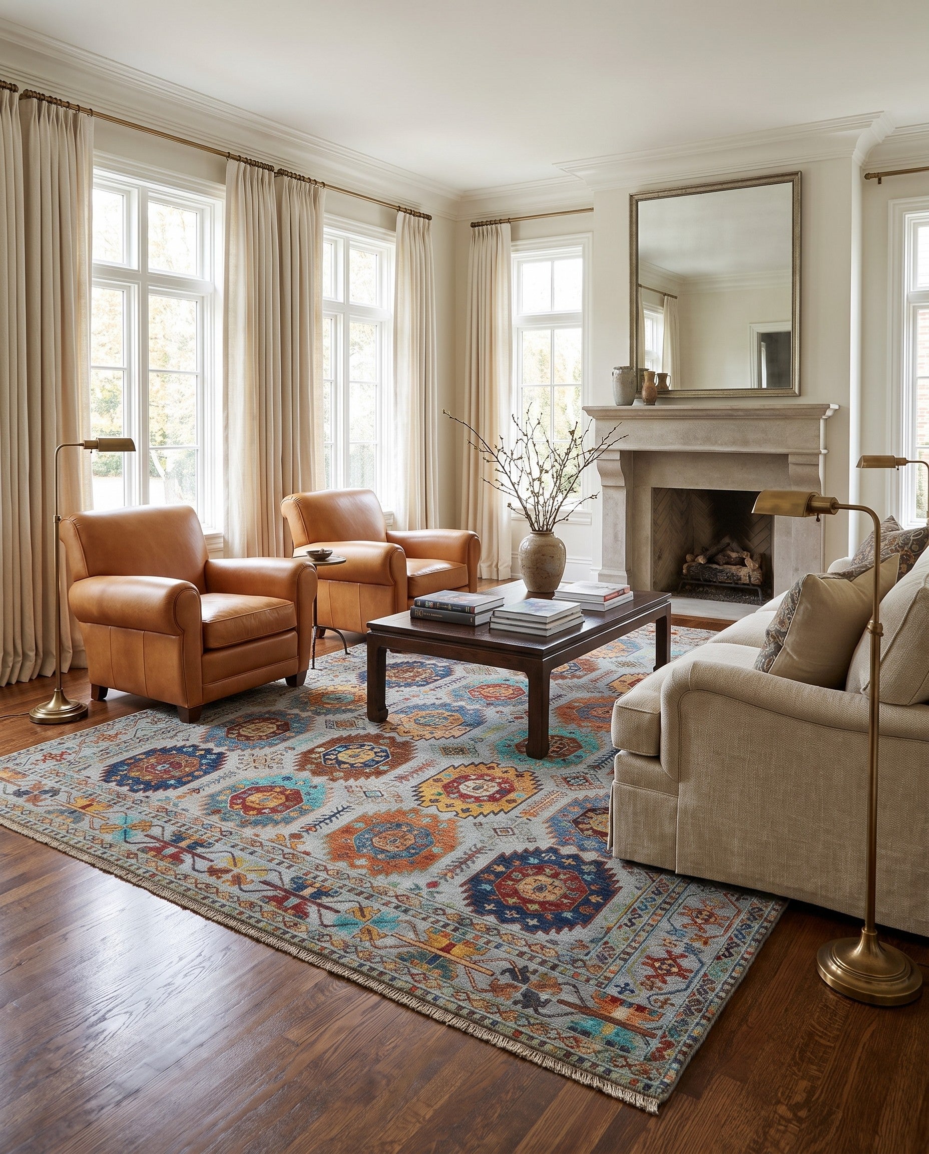 8' 2 x 10' Hand Knotted Ariana Ziegler Rug
