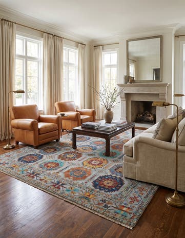 8' 2 x 10' Hand Knotted Ariana Ziegler Rug