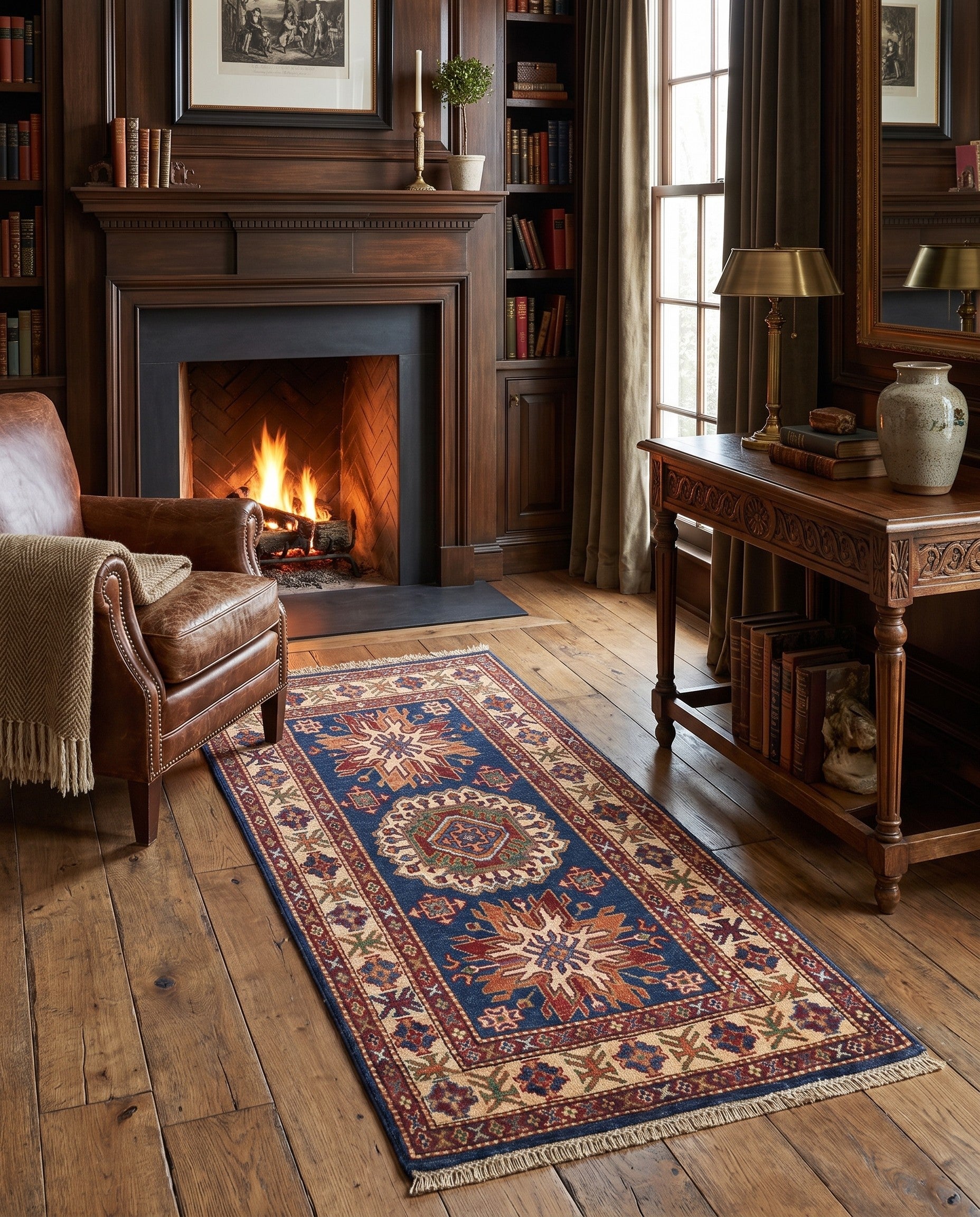 2' 6 x 4' 7 Hand Knotted Kazak Rug