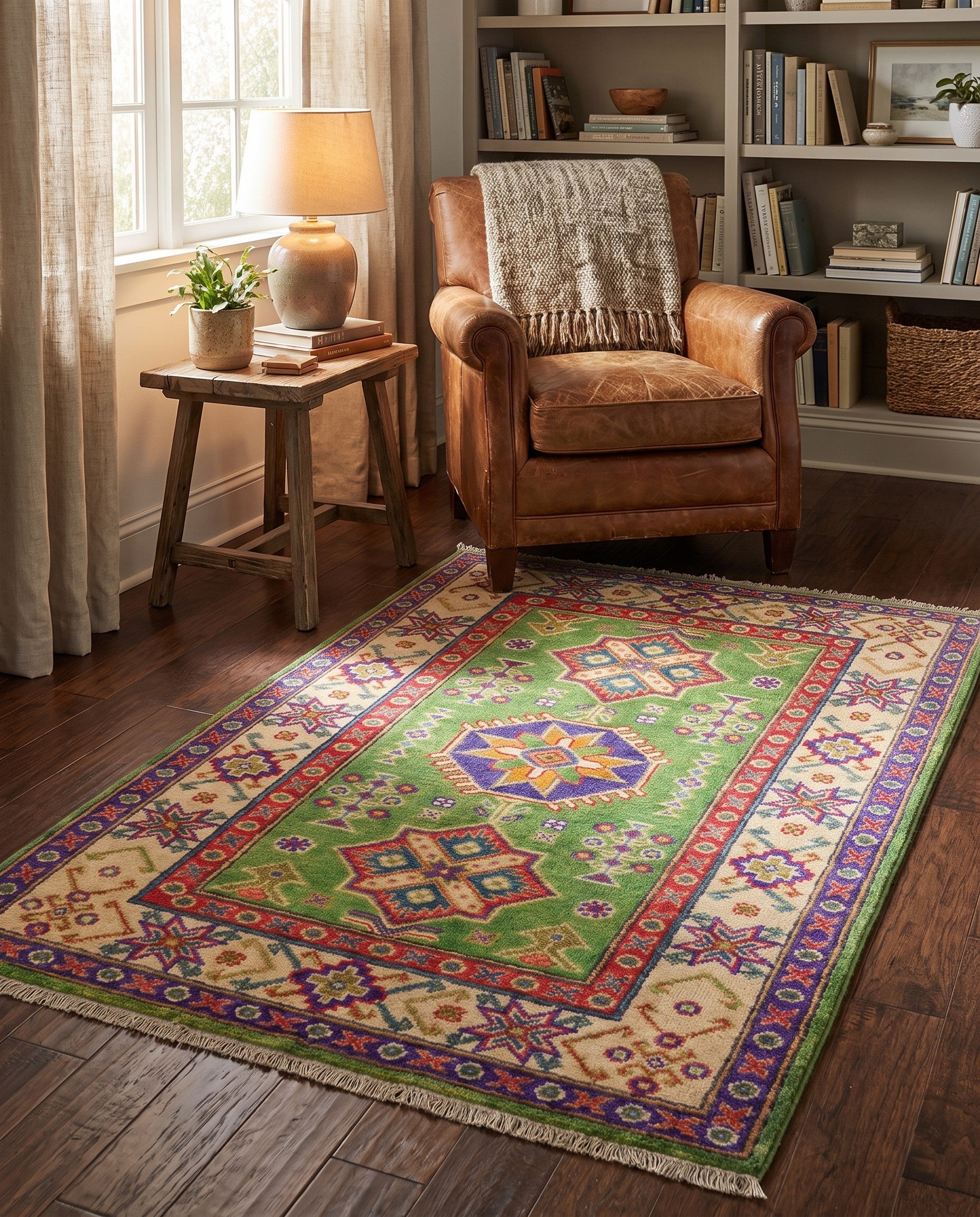 2' 7 x 4' 1 Hand Knotted Kazak Rug