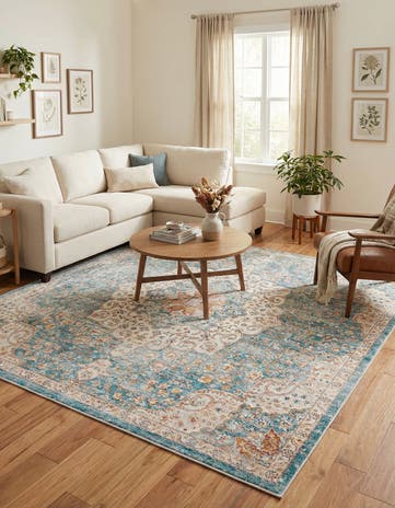 Blue Newport Square Rug