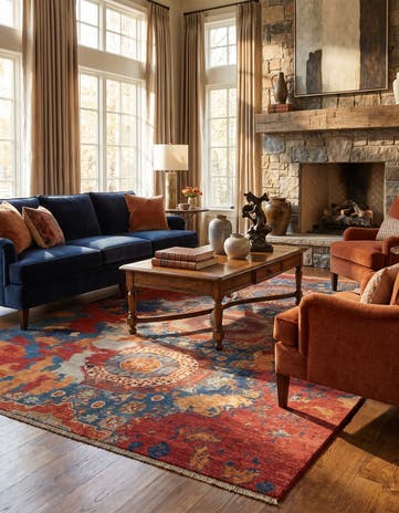 5' 9 x 7' 11 Hand Knotted Mamluk Ziegler Rug