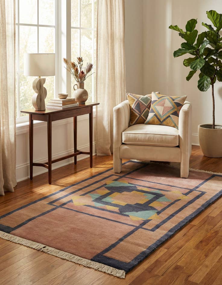 Detail image of 3' 5 x 6' 5 Hand Knotted Tibet Oriental Wool Rug