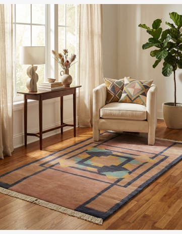 3' 5 x 6' 5 Hand Knotted Tibet Oriental Wool Rug