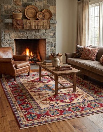 5' x 6' 8 Hand Knotted Kazak Rug