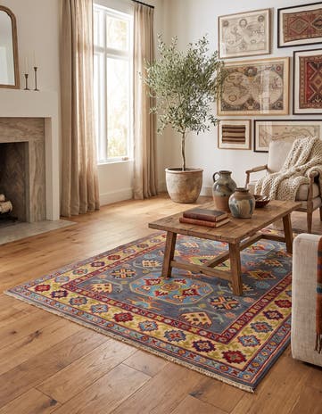 4' x 5' 11 Hand Knotted Kazak Rug