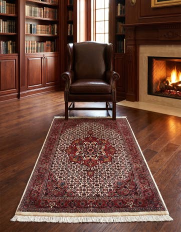 3' 7 x 6' 1 Bidjar With Silk Rug