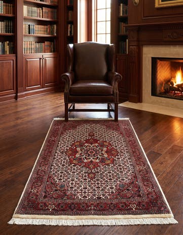 3' 7 x 6' 1 Bidjar With Silk Rug