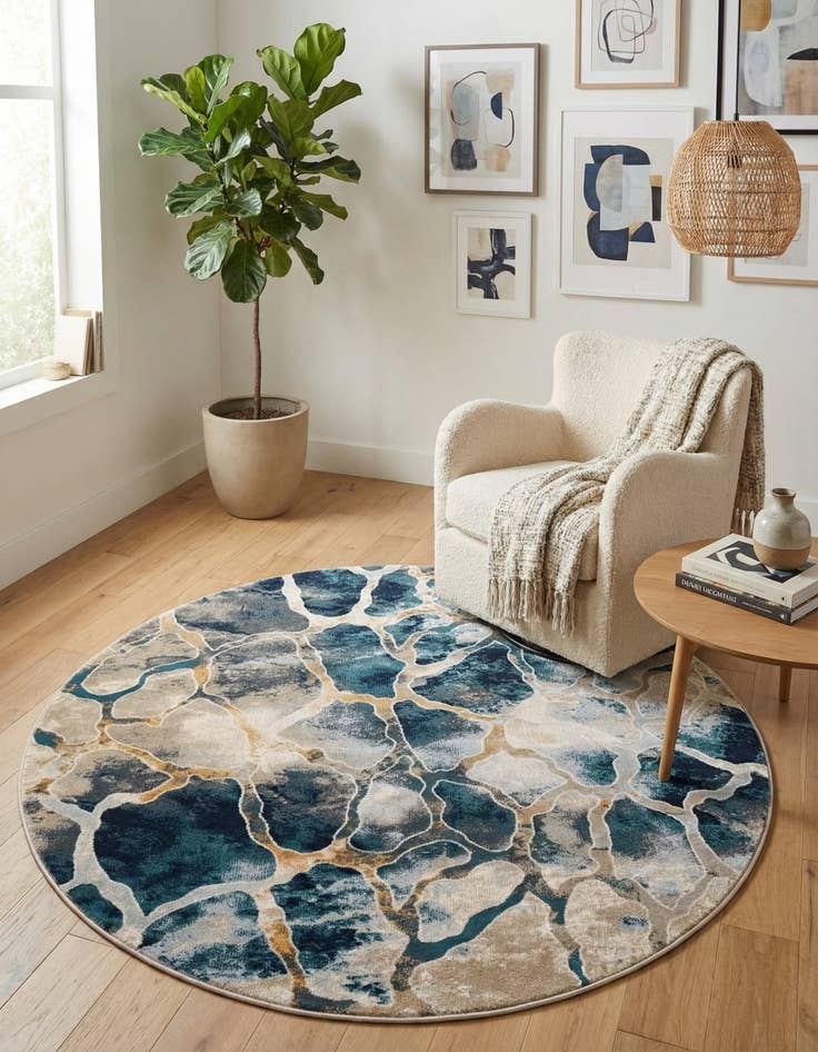 Detail image of 5' x 5' Ethereal Round Rug