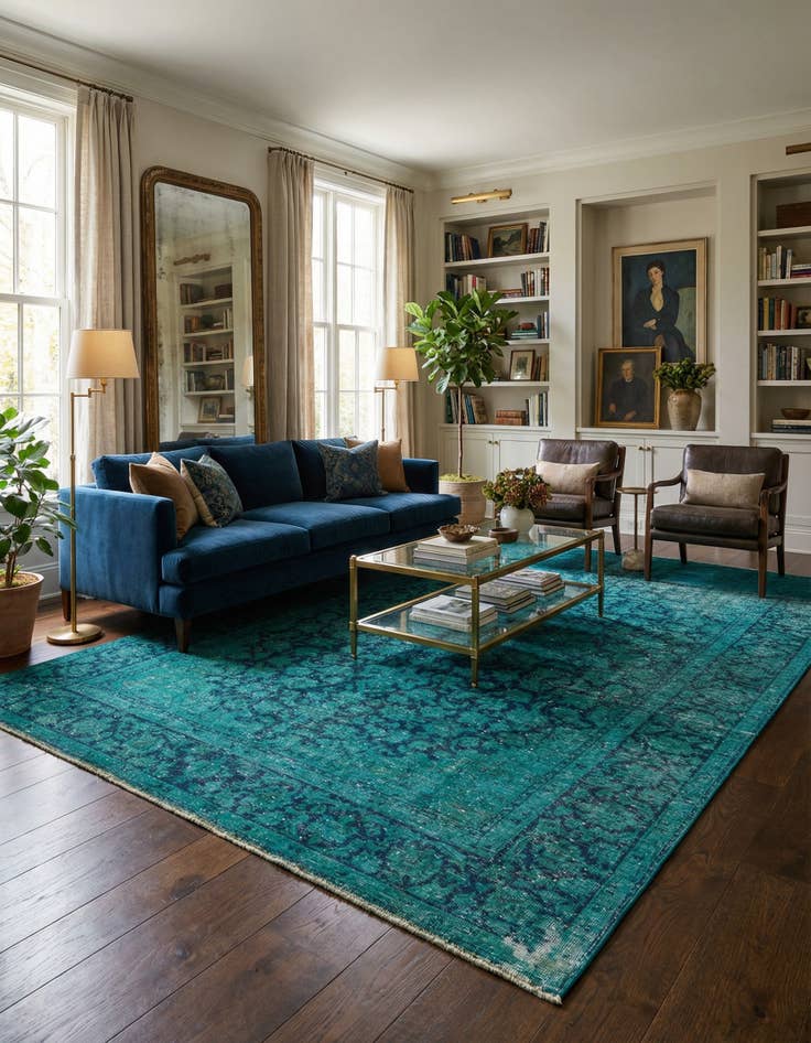 Detail image of 7' 5 x 10' 6 Hand Knotted Ultra Vintage Persian Wool Rug