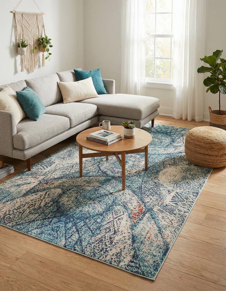 Detail image of 5' x 8' Washable Carnevale Rug