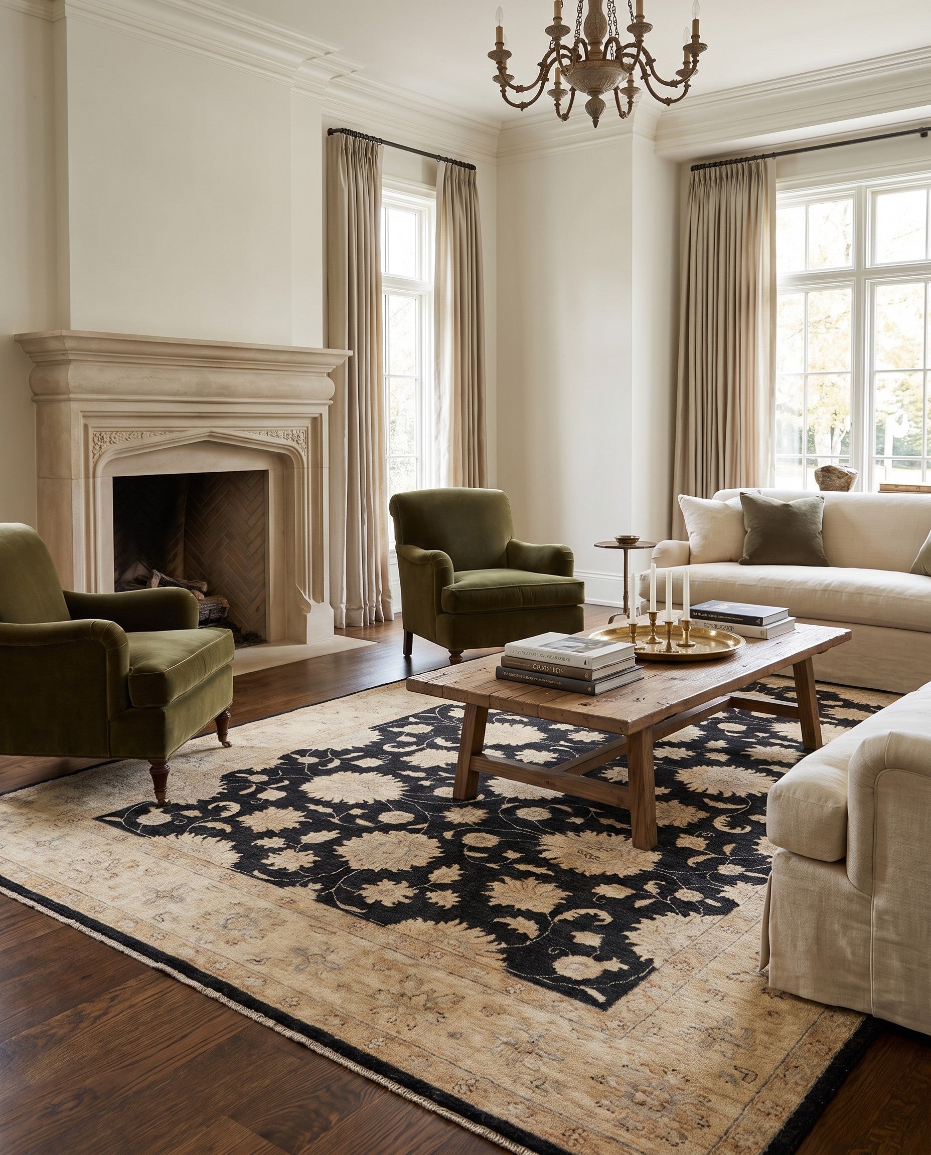 6' 9 x 9' 9 Hand Knotted Ziegler Rug